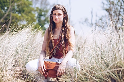 Nandi Leren Schoudertas