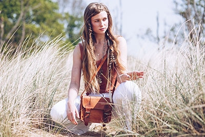 Nandi Leren Schoudertas