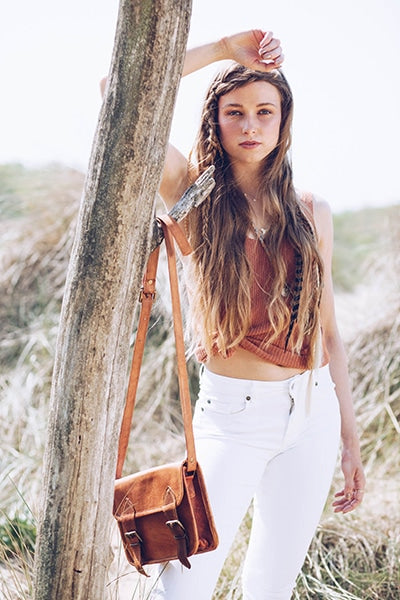 Nandi Leren Schoudertas